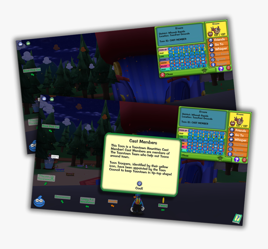 An In-game Popup In Toontown Describing What A Toon - Flat Panel Display, HD Png Download