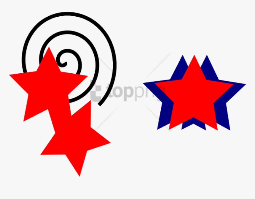Free Png Download Red And Blue Stars Png Images Background - Blue And Red Stars Clipart, Transparent Png