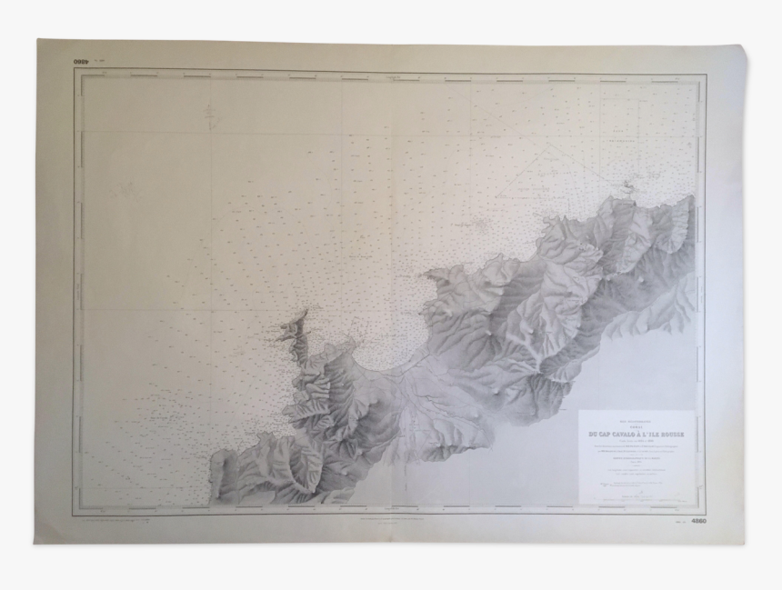 Old Map Of The Sea / Map Marine Of Cavalo Cape Island - Still Life, HD Png Download