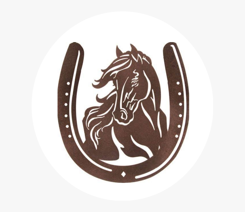 Horse Head In Horseshoe Logo, HD Png Download , Transparent Png Image