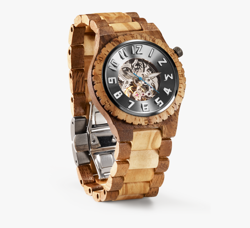 Olive & Acacia - Ik Colouring Wooden Watch, HD Png Download