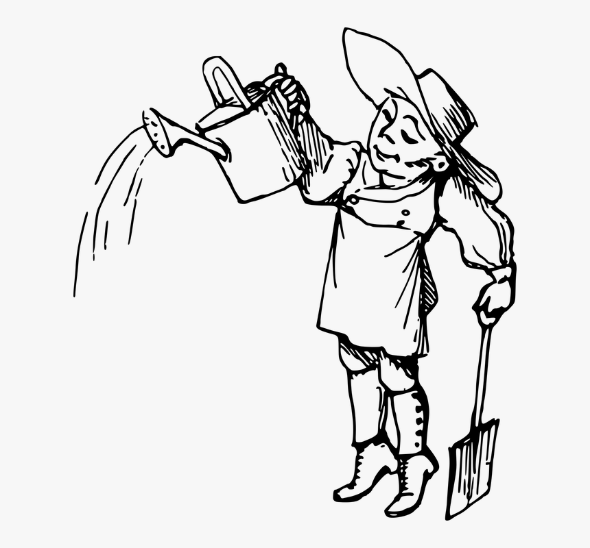 Garden Cartoon Black And White, HD Png Download