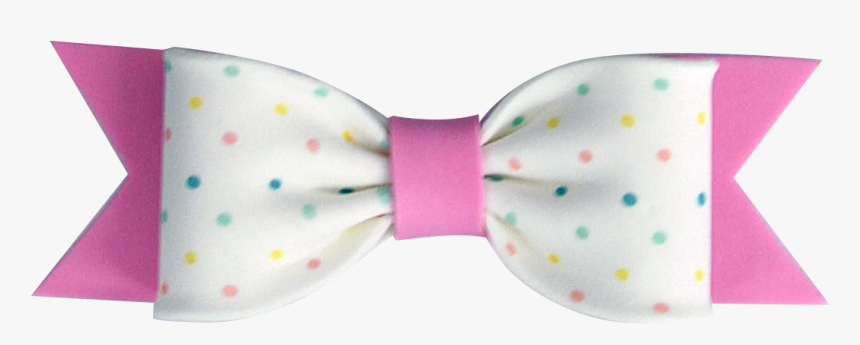 Gumpaste Bows- Small Pink Dot Print - Polka Dot, HD Png Download