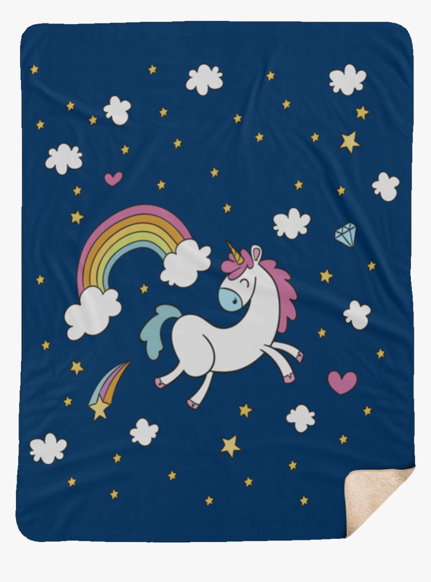 Little Baby Unicorn Fleece Blanket 
 Class - Cartoon, HD Png Download