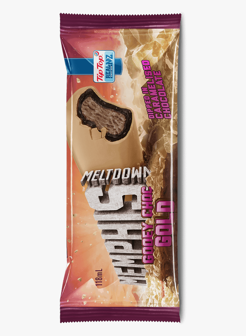 Memphis Meltdown Gooey Choc Gold Ice Cream 1340 X1340 - Wafer, HD Png Download
