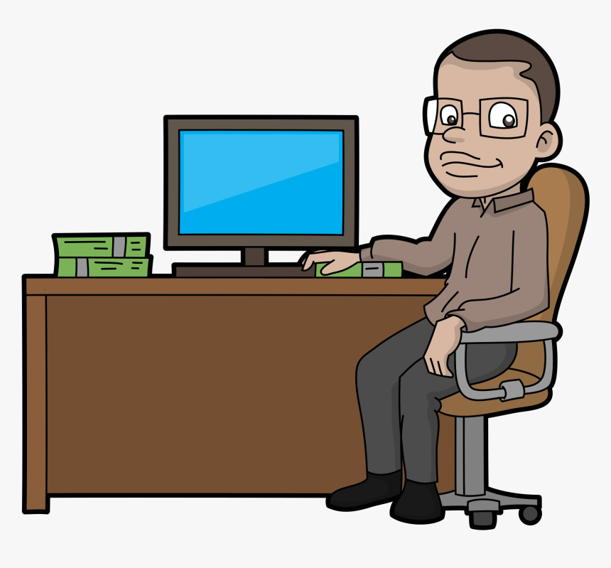 Computer Nerd Png - Making A Computer Cartoon, Transparent Png