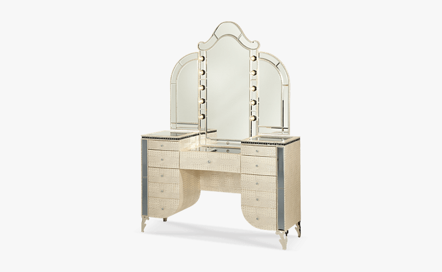 Aico Michael Amini Hollywood Swank Upholstered Vanity, HD Png Download