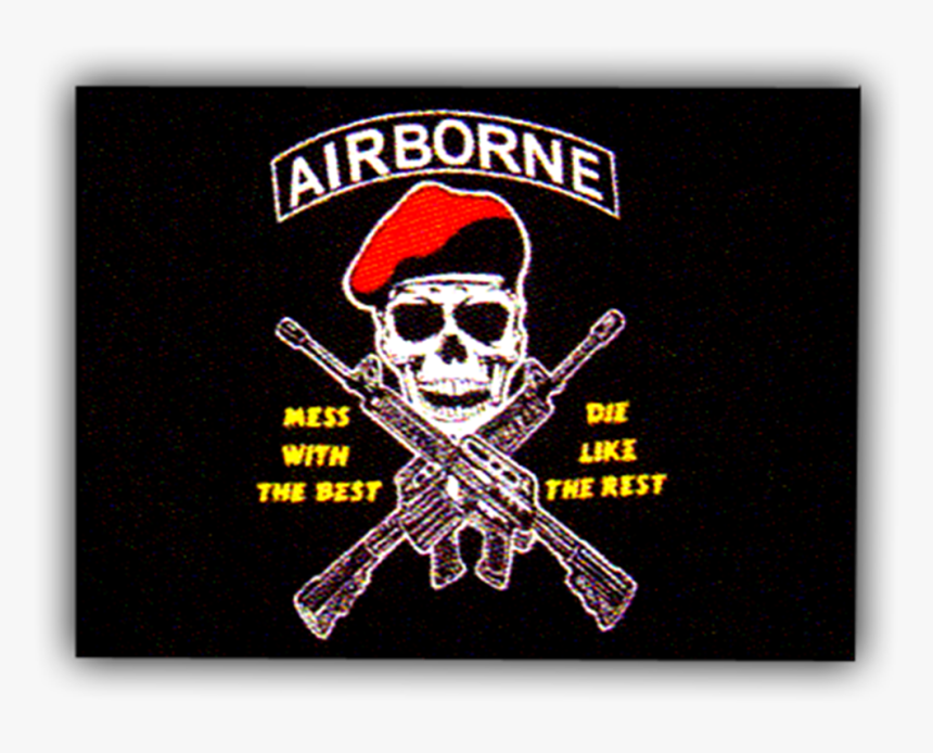 Airborne Mess With The Best Flag, HD Png Download