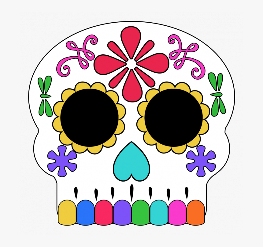 Day Of The Dead Mask Easy, HD Png Download