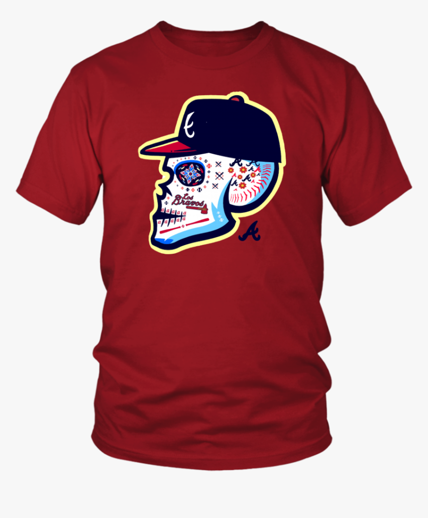 2019 Los Bravos Sugar Skull Shirt Atlanta Braves - Los Bravos Atlanta Braves, HD Png Download