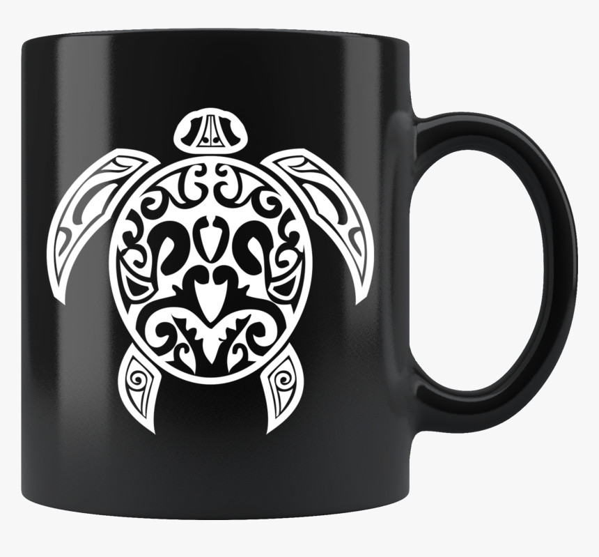 White Tribal Sea Turtle 11 Oz Coffee Mug, HD Png Download