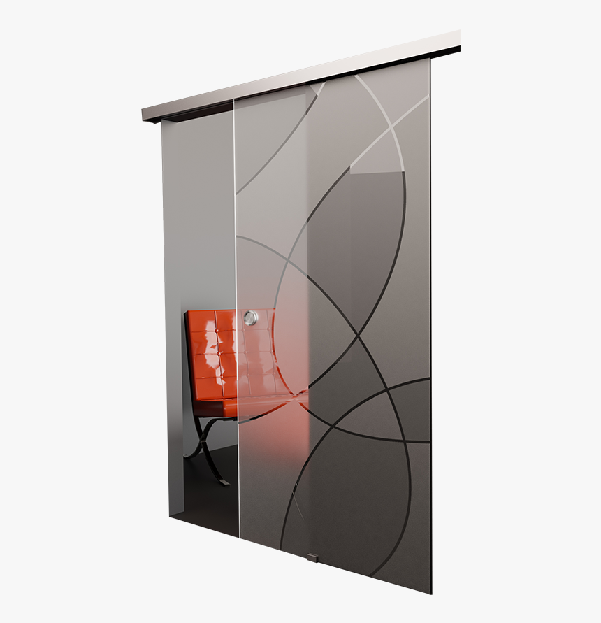 Basic Glasschiebetür Curvy Lines - Computer Case, HD Png Download