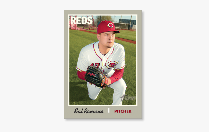 Sal Romano 2019 Heritage Baseball Base Poster - Pitcher, HD Png Download