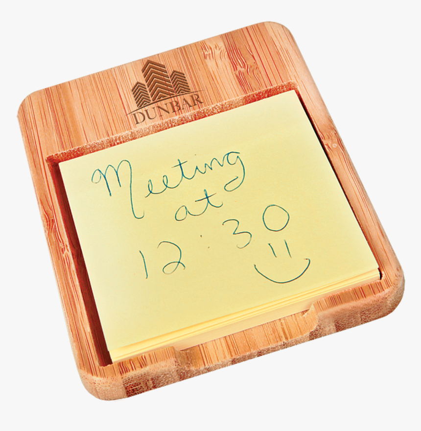 Genuine Bamboo Desk Note Holder With Notepad - Wood, HD Png Download
