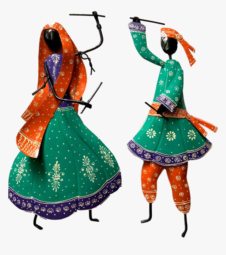 Couple Folk Dance Wall Hanging Green Multi Color - Illustration, HD Png Download