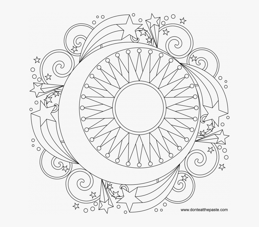 Mandala Coloring Page Png, Transparent Png