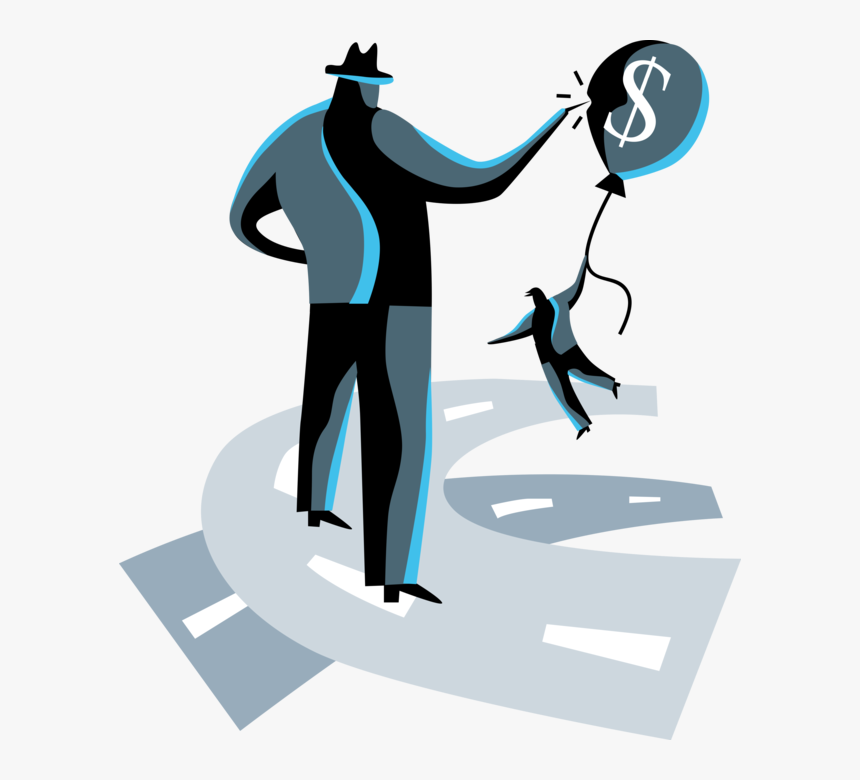 Vector Illustration Of Businessman Deflates Competition - Illustration, HD Png Download