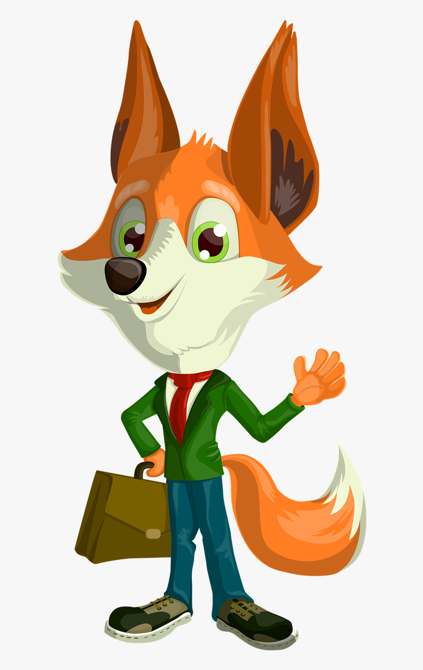 Cartoon Fox In A Suit, HD Png Download