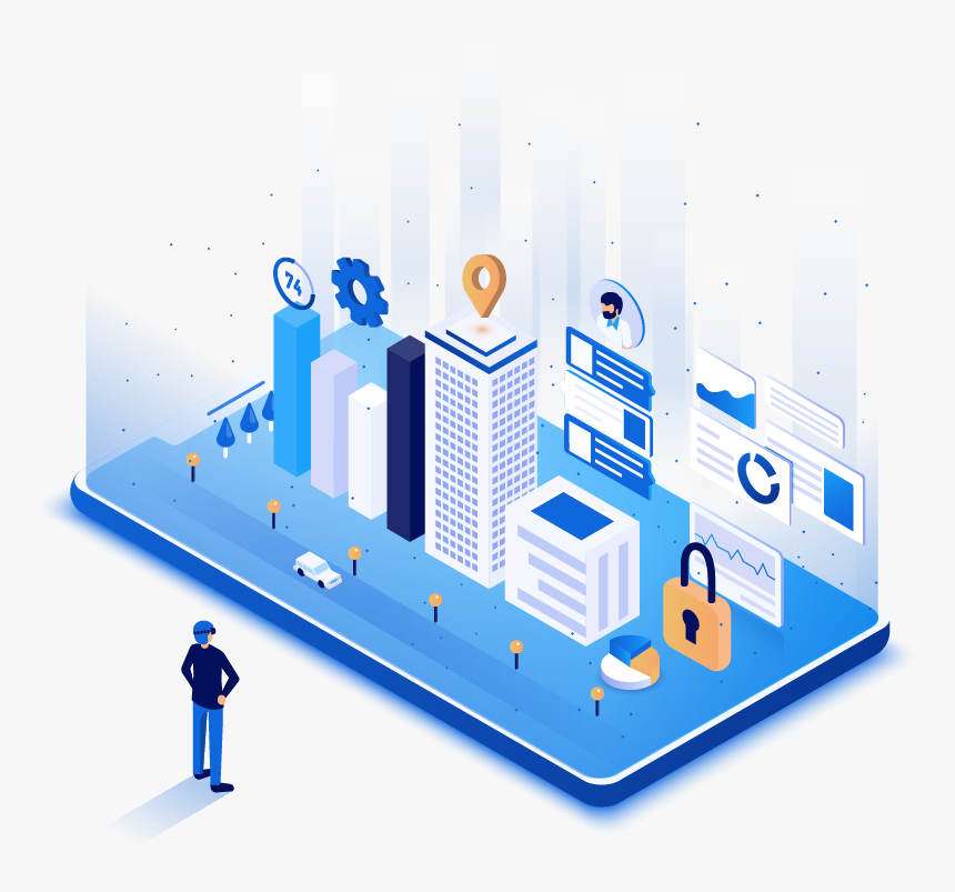 Sistema De Información Para Ejecutivos - Augmented Reality Isometric, HD Png Download