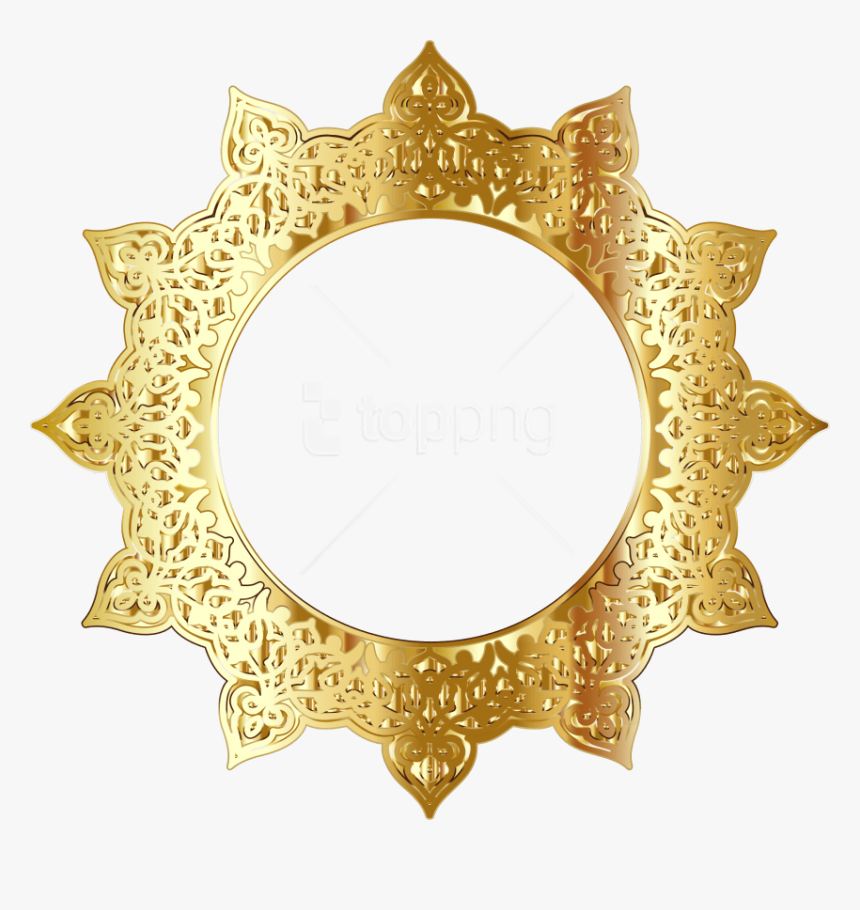 Free Png Golden Round Frame Png - Golden Round Frame Png, Transparent Png