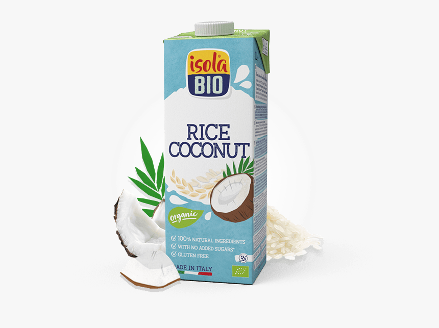 Rice Coconut Drink - Isola Bio Rice Hazelnut Drink, HD Png Download