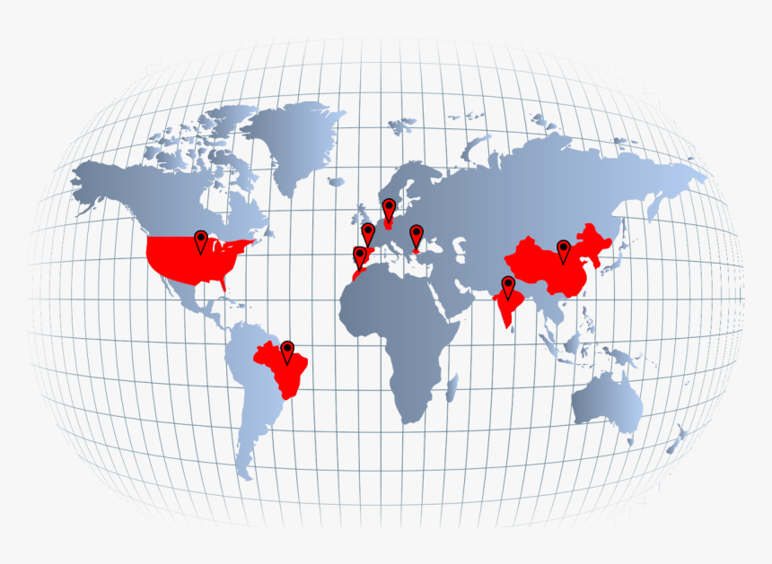 World Map With South America Highlighted, HD Png Download