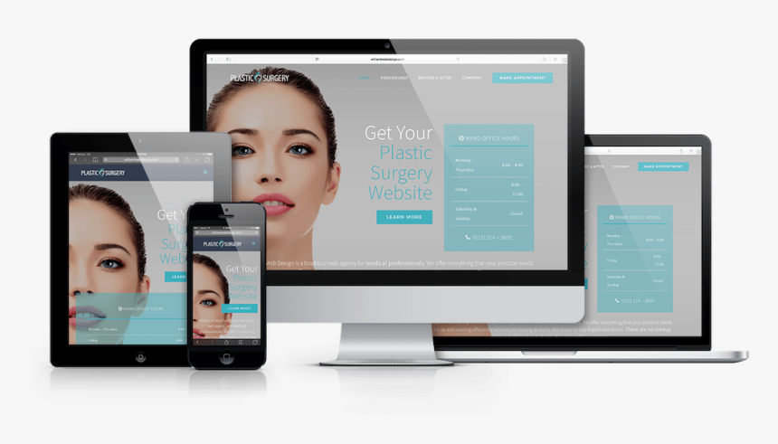 Plastic Surgery Website Presentation - Website Previews, HD Png Download