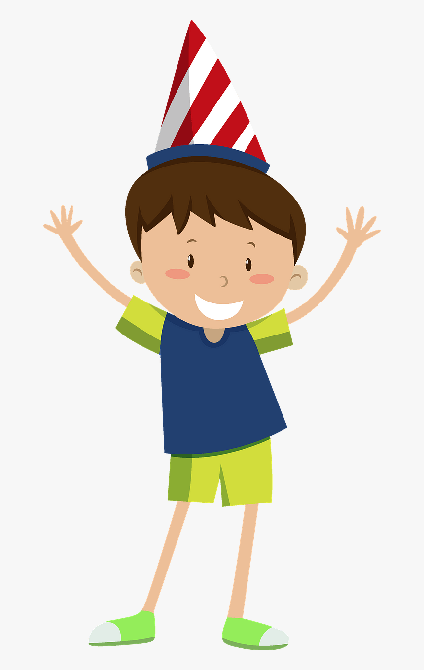 Cliparts Boy With Birthday Hat, HD Png Download