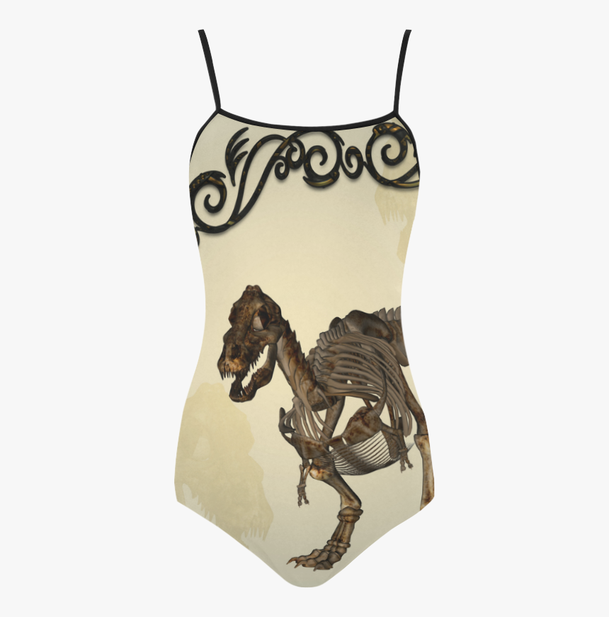 T-rex Skeleton Strap Swimsuit - Tyrannosaurus, HD Png Download