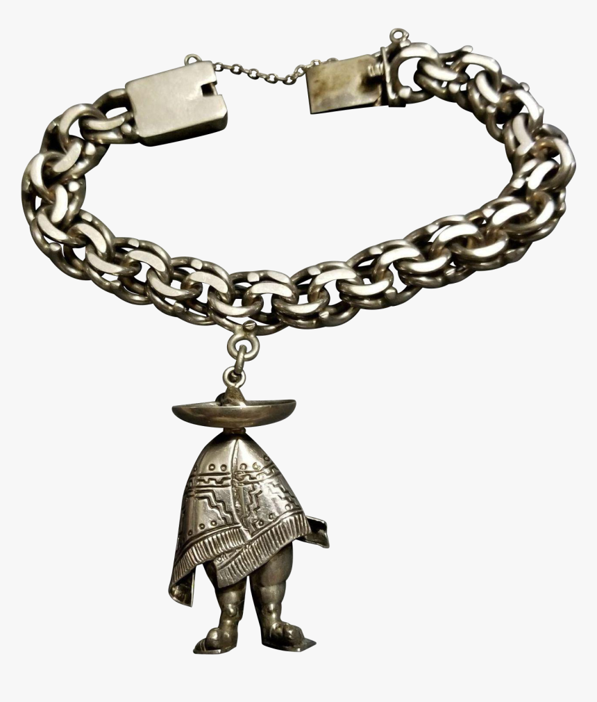 Mexican Man Silver Bracelet, HD Png Download