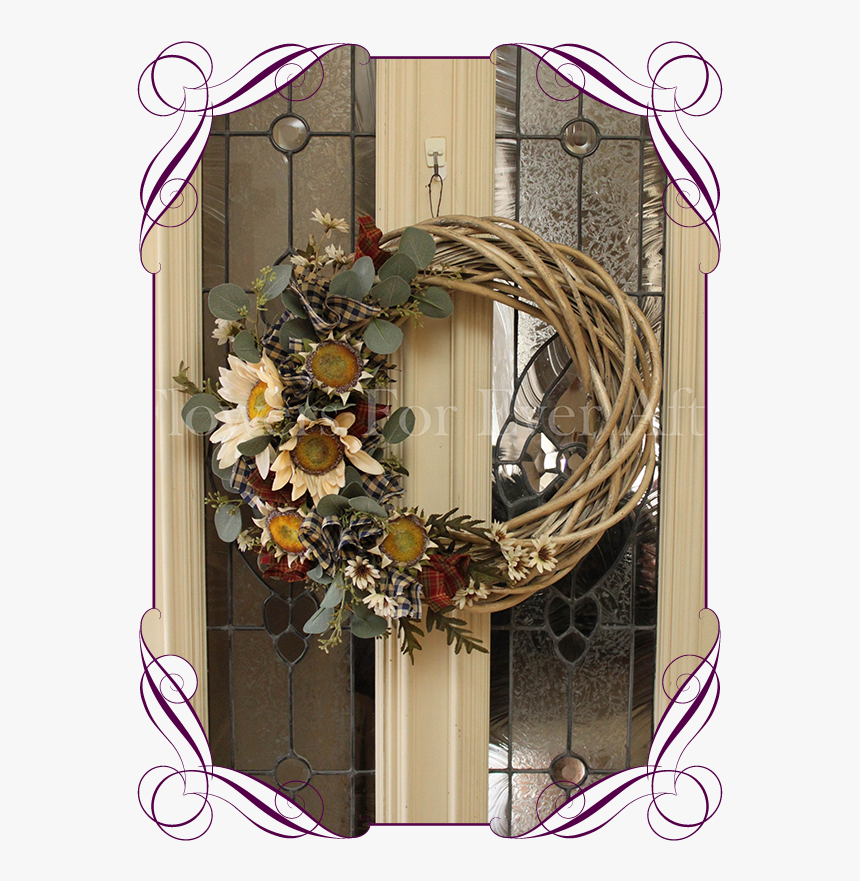 Autumn / Fall Door Wreath Decoration - Wreath, HD Png Download