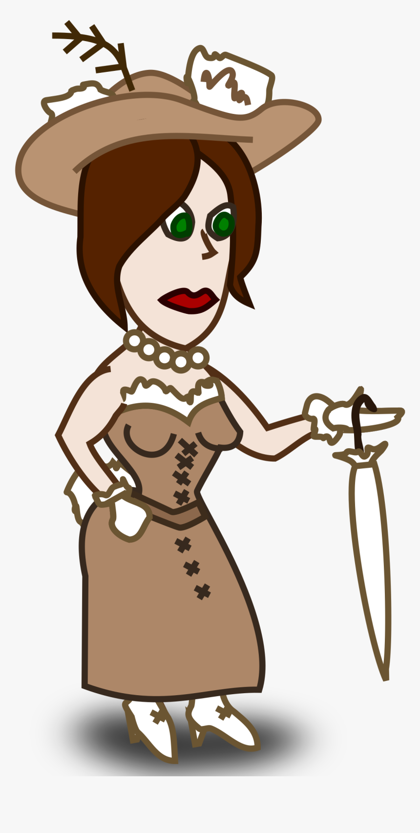 Clipart Waves Comic - Lady Clip Art, HD Png Download