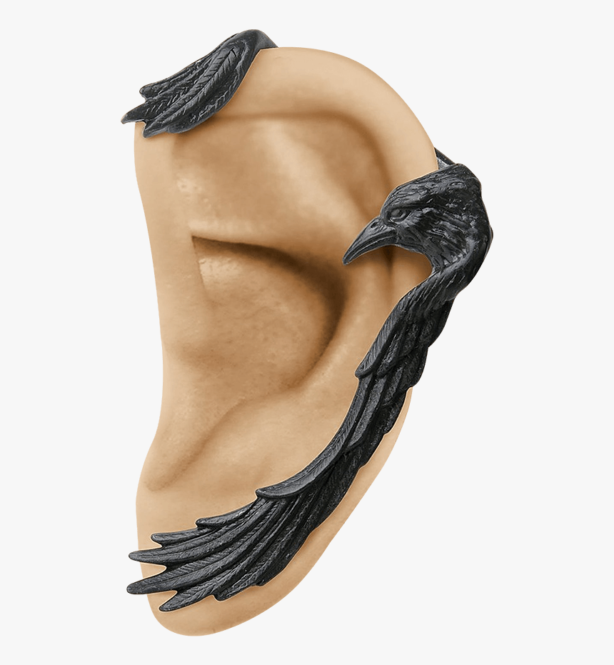 Raven Wing Ear Wrap - Raven Earing, HD Png Download
