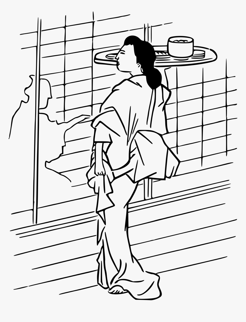 Clipart Library Stock Japanese Big Image Png - Japanese Waitress Drawing, Transparent Png