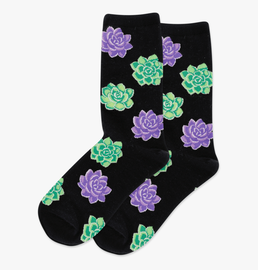 Women S Succulent Crew Socks 
 Class Slick Lazy Image - Sock, HD Png Download