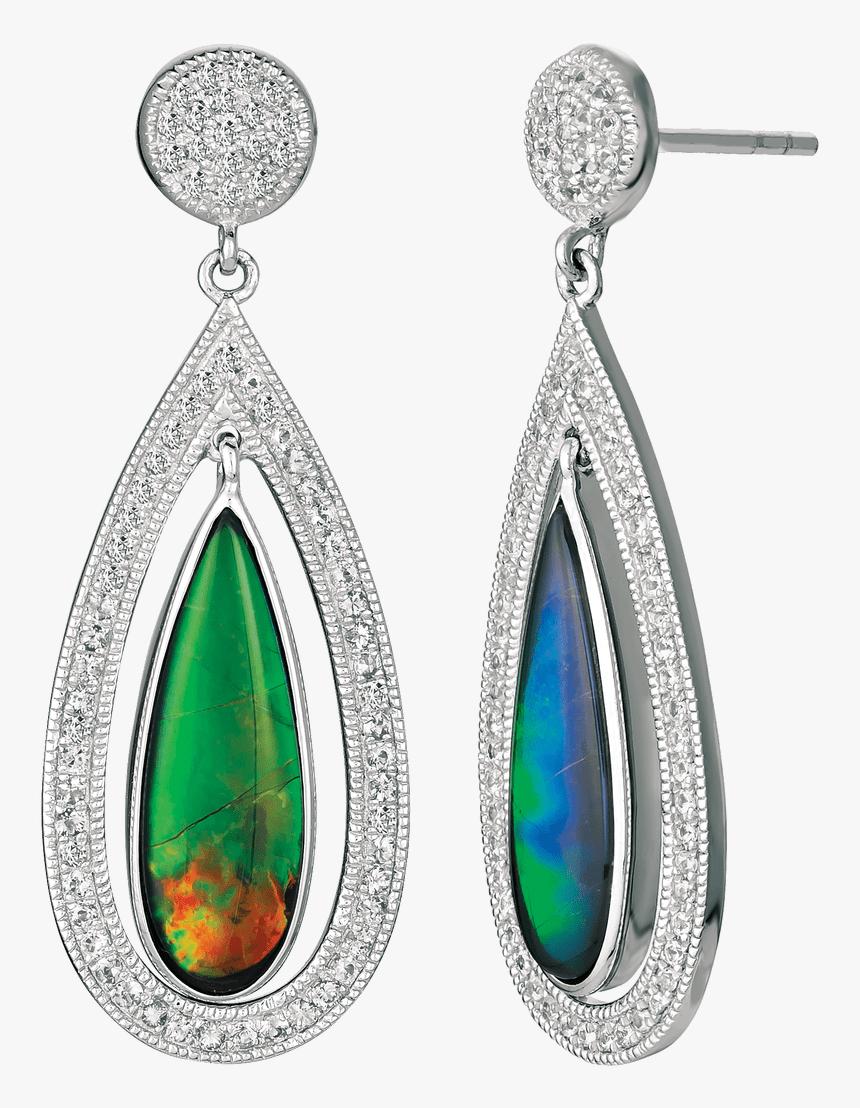 Giana Sterling Silver Sapphire Earrings By Korite Ammolite - Earrings, HD Png Download