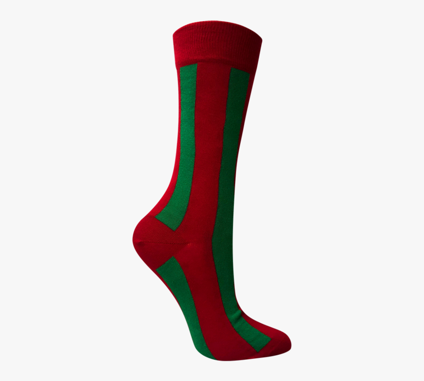 Vertical Striped Red Socks - Sock, HD Png Download