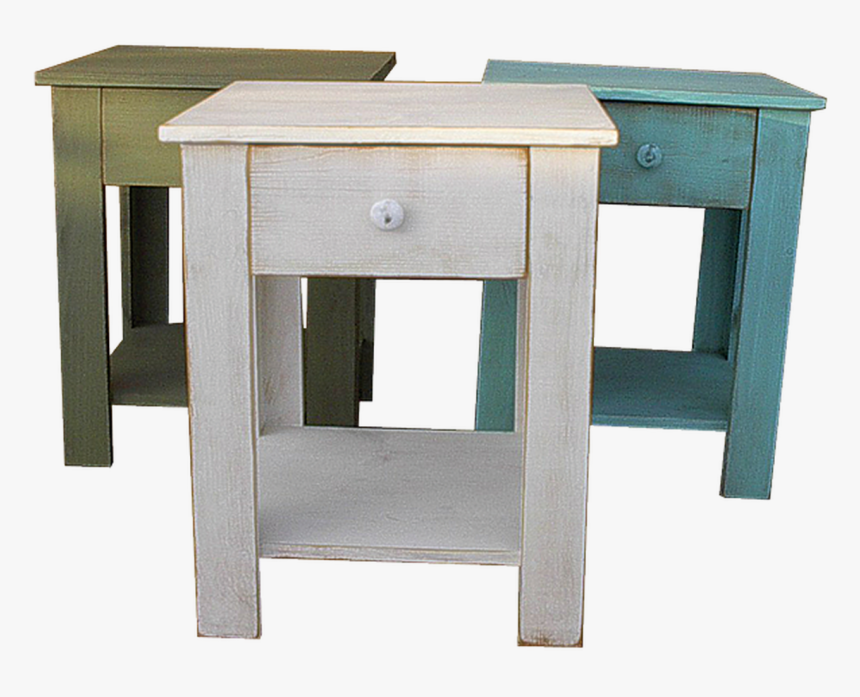 Shown In Old Sage, Old Cottage White, And Old Aqua - End Table, HD Png Download