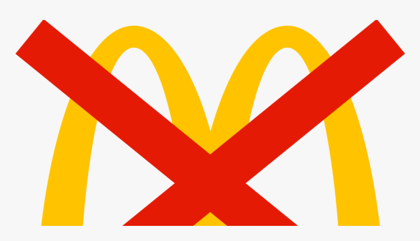 Mcdonalds With Line Through, HD Png Download