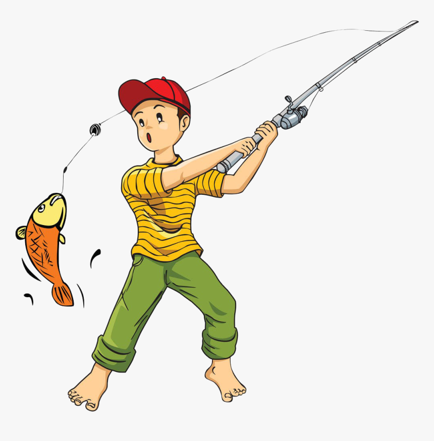 Transparent Fisherman Clipart - Fishing Cartoon Png, Png Download