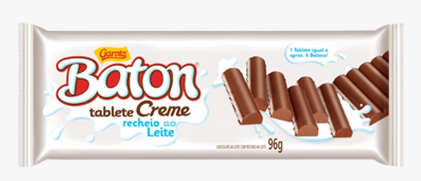 Chocolate Baton Recheado Creme Ao Leite - Batom Garoto, HD Png Download