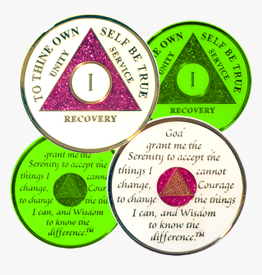 Aa Glow In Dark, Pink Glitter Medallion - Circle, HD Png Download