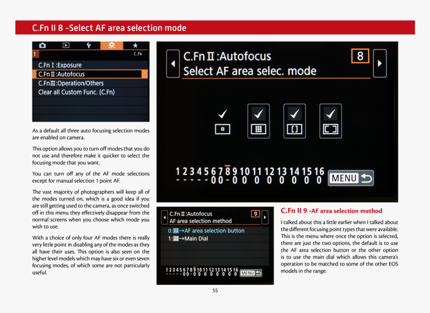 80d Custom Functions Menu, HD Png Download