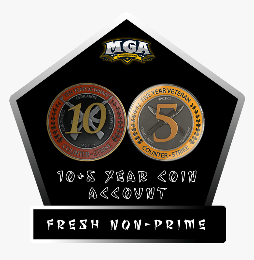 10 Year Veteran Coin Account - Gold, HD Png Download
