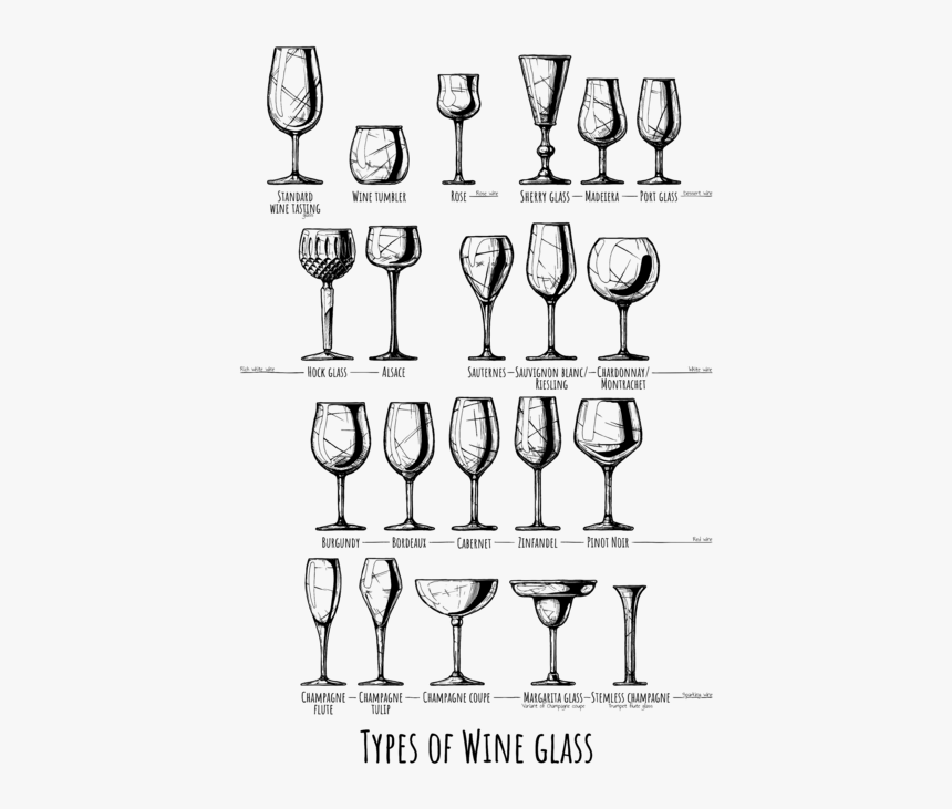 Cool Wine Glass Drawing, HD Png Download