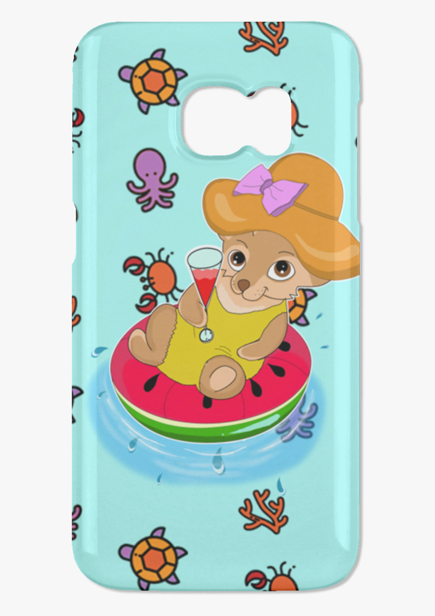 Watermelon Pool Float Beach Pattern Chihuahua Phone - Cartoon, HD Png Download
