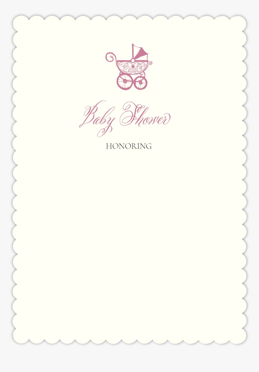 Scalloped Baby Shower Invitation 
 Class Lazyload Lazyload - Paper, HD Png Download