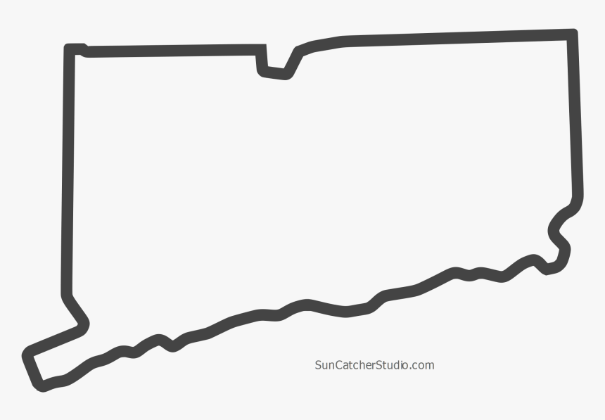 Free Connecticut Outline With Home On Border, Cricut - Connecticut Clipart, HD Png Download