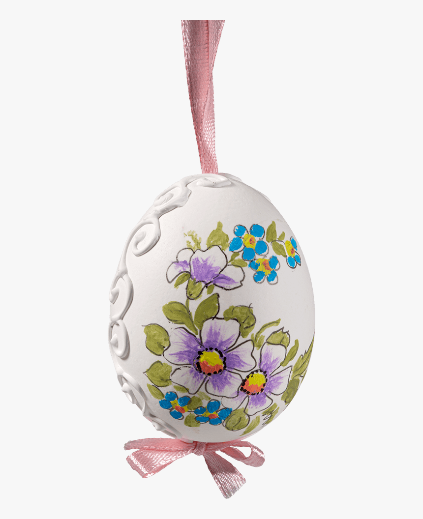 Easter Egg White With Mallow And Forget Me Not - Locket, HD Png Download
