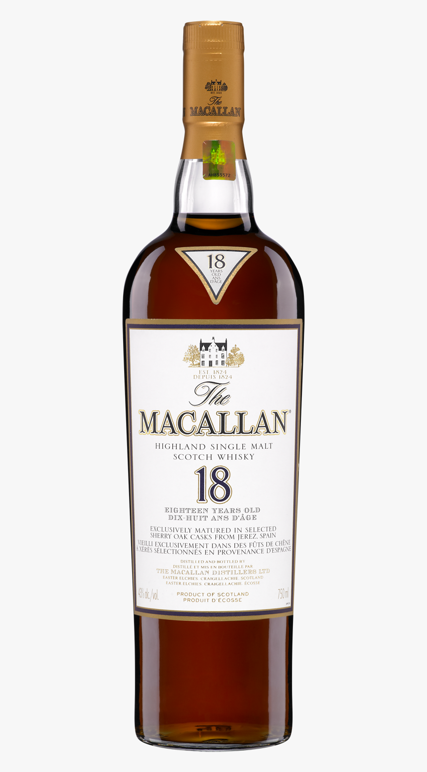 The Macallan 18 Ans Highland Scotch Single Malt - Single Malt Scotch Whisky, HD Png Download